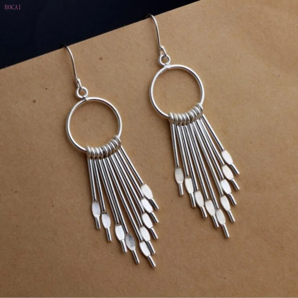 BOCAI S925 стерлингового серебра серьги-Клипсы Серьги капли для женщин Handmadethai серебряные модные преувеличенный кисточкой 925 серебряные серьги ...
BOCAI S925 стерлингового серебра серьги-Клипсы Серьги капли для женщин Handmadethai серебряные модные преувеличенный кисточкой 925 серебряные серьги ...
