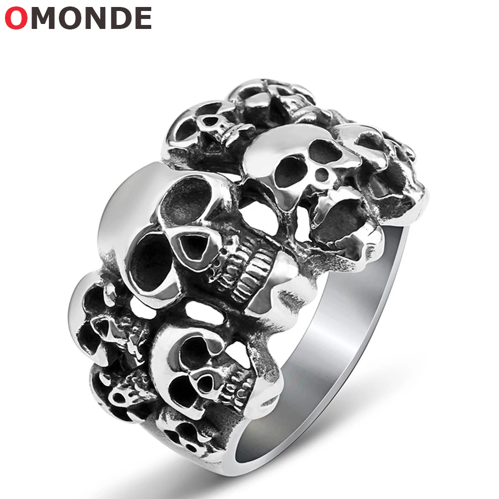 Punk Skull Rings Men Stainless Steel Alien Skeleton Lot Heads for Male Pirate Viking Biker Halloween Party Vintage Jewelry
Punk Skull Rings Men Stainless Steel Alien Skeleton Lot Heads for Male Pirate Viking Biker Halloween Party Vintage Jewelry