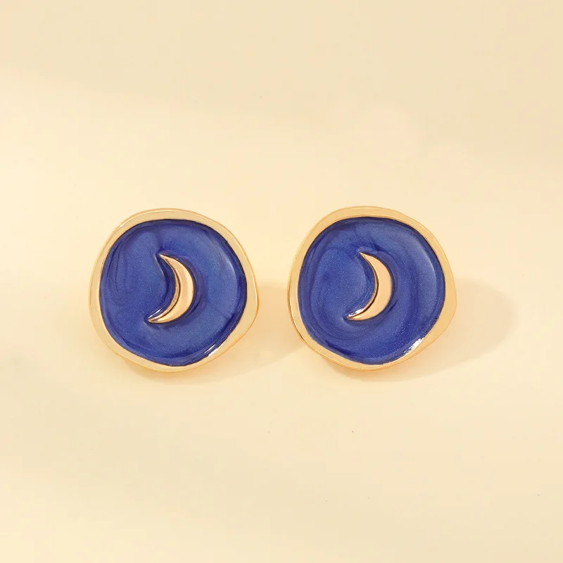 5 Styles Women Earrings Jewelry Fashion Korean Alloy Drop Oil Love Moon Lightning Flash Round Stud Earrings For Girls Party
5 Styles Women Earrings Jewelry Fashion Korean Alloy Drop Oil Love Moon Lightning Flash Round Stud Earrings For Girls Party