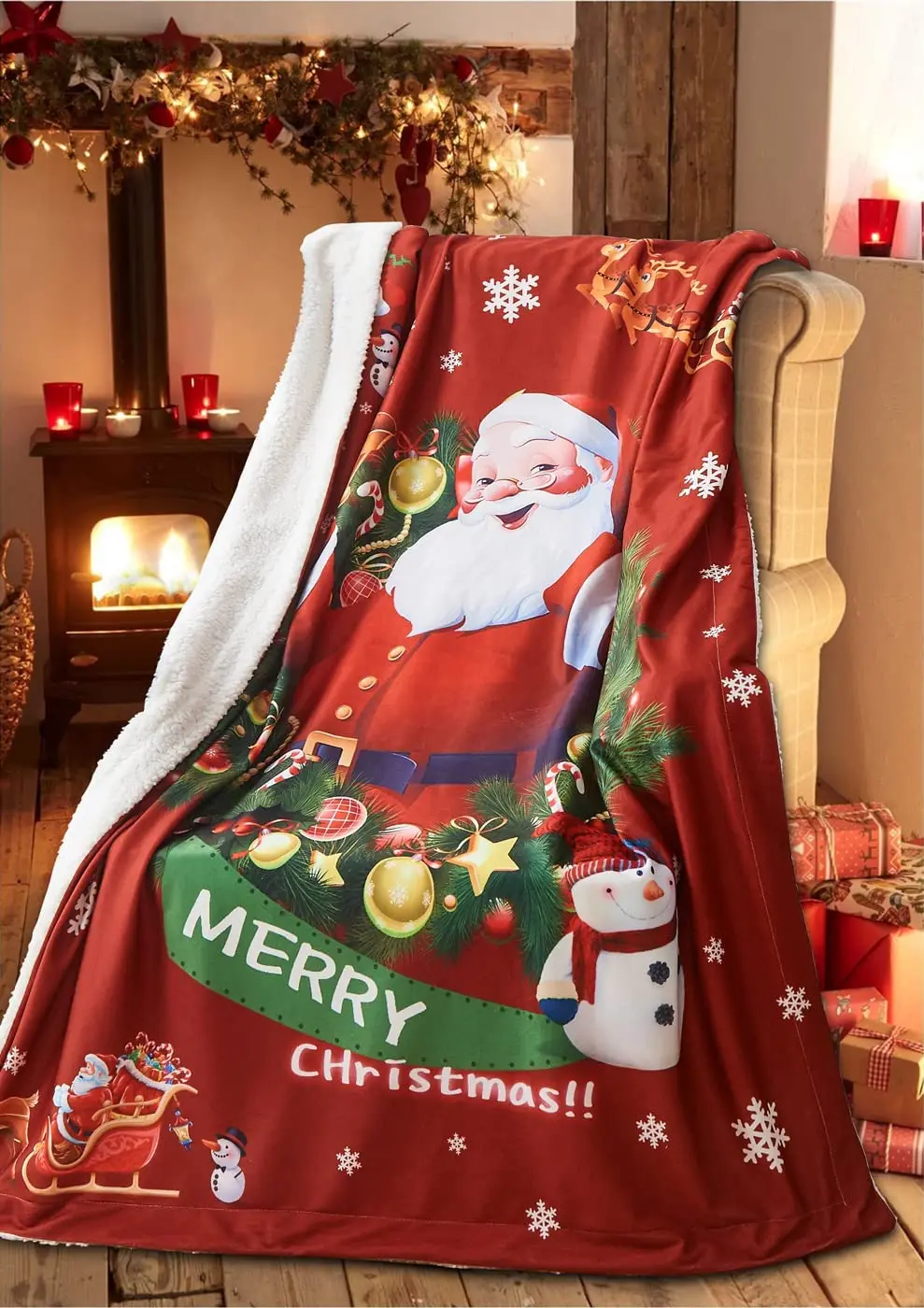 Christmas Blanket Full Home Decor Holiday Christmas Throw Blanket Warm Cozy Fleece Blanket Ultra Soft Fluffy Winter Thick
Christmas Blanket Full Home Decor Holiday Christmas Throw Blanket Warm Cozy Fleece Blanket Ultra Soft Fluffy Winter Thick