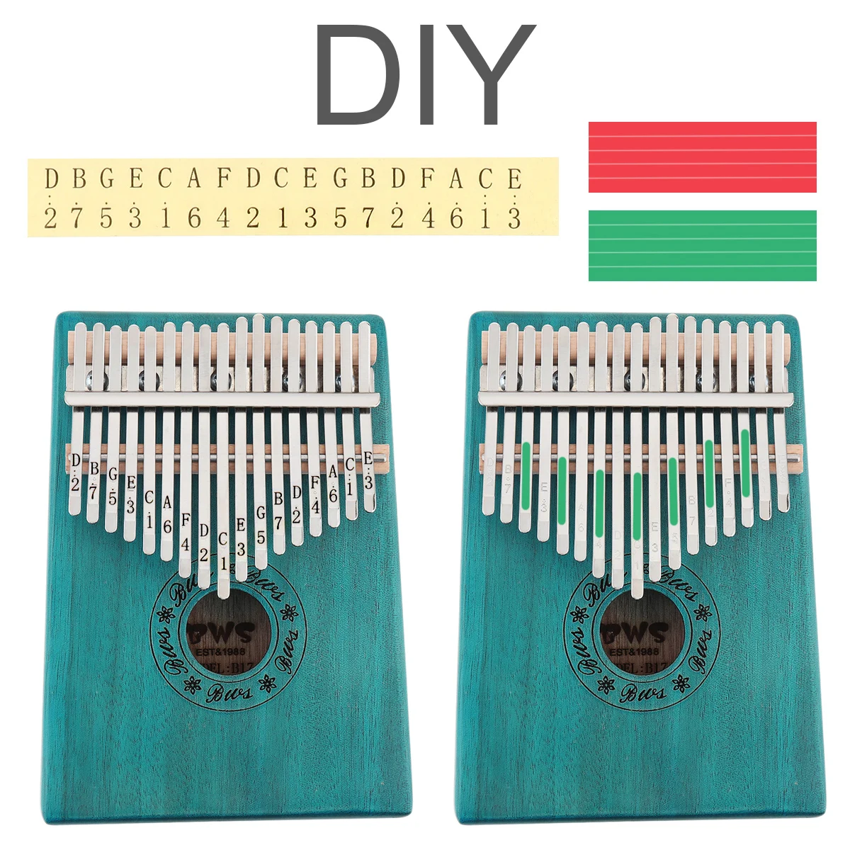 17 Key Kalimba Single Board Mahogany Thumb Piano Mbira Mini Natural Keyboard Instrument with Accessories
17 Key Kalimba Single Board Mahogany Thumb Piano Mbira Mini Natural Keyboard Instrument with Accessories