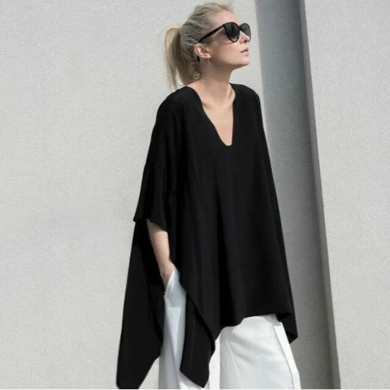 Cotton Fat MM Plus Size Women's V-Neck Bat Sleeve Cloak Loose Fashion Korean Style Top T-Shirt Bottoming Shirt Women Clothing
Cotton Fat MM Plus Size Women's V-Neck Bat Sleeve Cloak Loose Fashion Korean Style Top T-Shirt Bottoming Shirt Women Clothing
