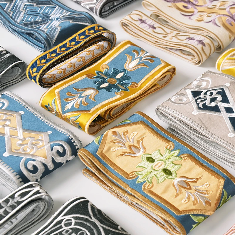 1Meter Vintage Floral Embroidered Jacquard Ribbon Braid Trim Woven Lace Fabric Diy Cushion Curtain Garment Hanfu Belt Accessory
1Meter Vintage Floral Embroidered Jacquard Ribbon Braid Trim Woven Lace Fabric Diy Cushion Curtain Garment Hanfu Belt Accessory