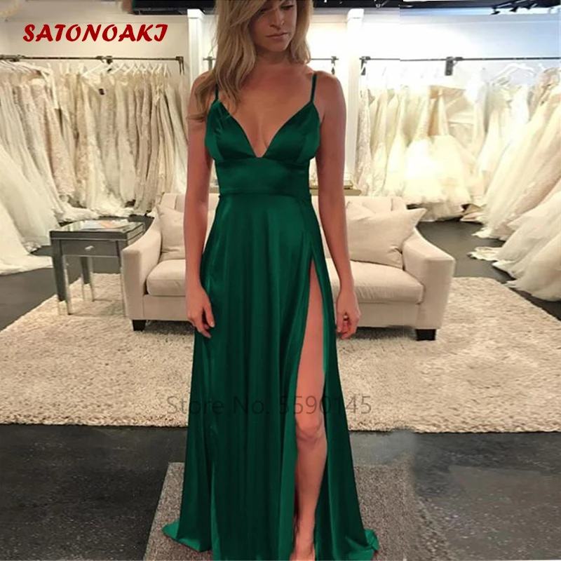 Sexy Green Deep V-Neck Prom Dress 2020 Sleeveless Zipper Back Simple Formal Party Gowns With High Slit Robes Soiree Online Shop
Sexy Green Deep V-Neck Prom Dress 2020 Sleeveless Zipper Back Simple Formal Party Gowns With High Slit Robes Soiree Online Shop