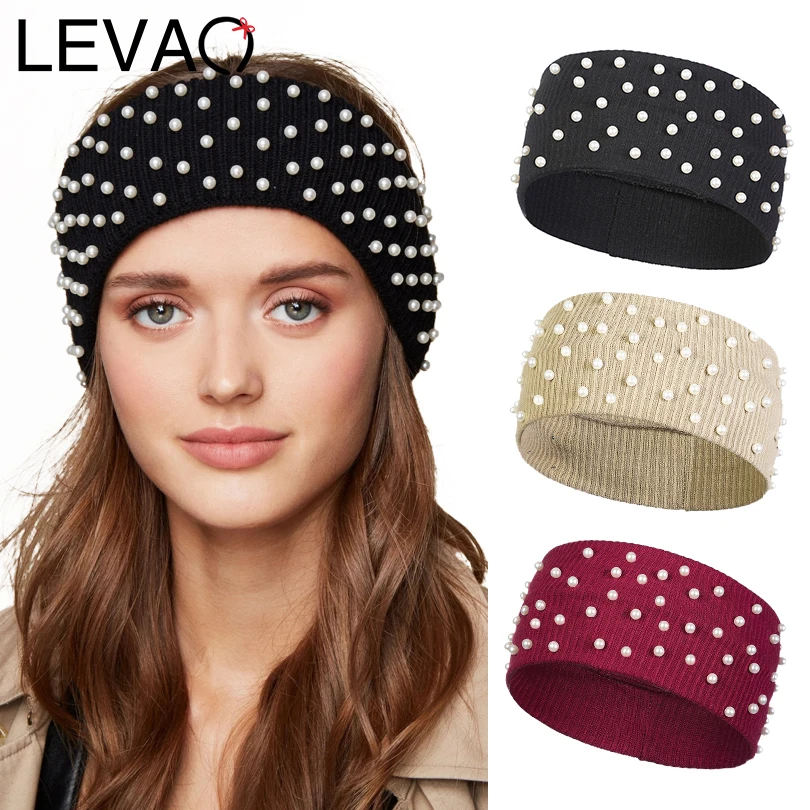 LEVAO Women Headband Solid Color Wide Turban with Pearl Cotton Knitted Girls Autumn Hairband Hair Accessories Headwrap Headdress
LEVAO Women Headband Solid Color Wide Turban with Pearl Cotton Knitted Girls Autumn Hairband Hair Accessories Headwrap Headdress