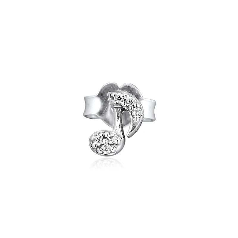 Signature Me My Musical Note одиночные серьги-гвоздики 100% 925 пробы-серебро-ювелирные изделия