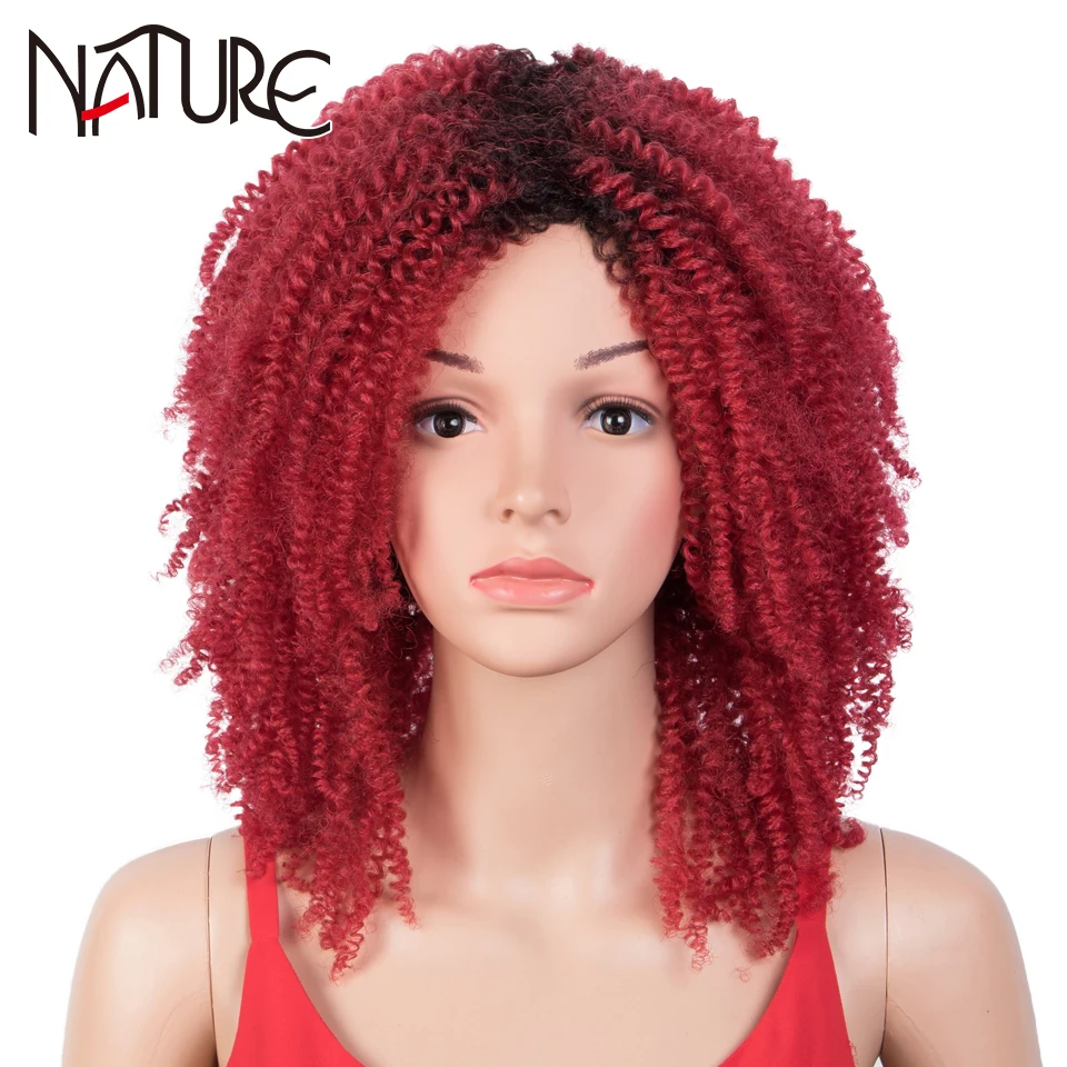 Nature Bob Wig Short Hair Afro Kinky Curly Wigs For Black Women African Synthetic Wig Omber Burgundy Glueless 16Inch Cosplay Wig
Nature Bob Wig Short Hair Afro Kinky Curly Wigs For Black Women African Synthetic Wig Omber Burgundy Glueless 16Inch Cosplay Wig
