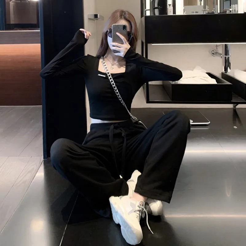 Sweatpants Women Clothes Streetwear 2020 Fashion Korean Style Wide Leg Baggy Black High Waisted Vintage Straight Pants
Sweatpants Women Clothes Streetwear 2020 Fashion Korean Style Wide Leg Baggy Black High Waisted Vintage Straight Pants
