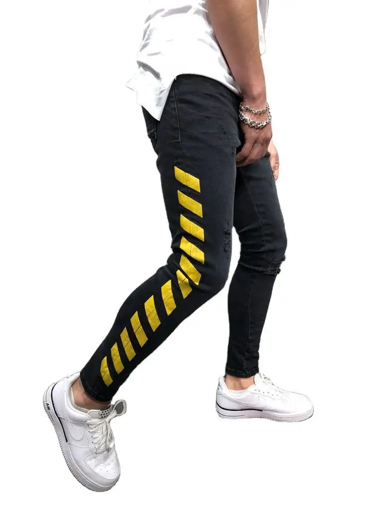 Men Jeans Printed Hip Hop Skinny Pencil Pant Fashion Male Full Length Trousers Ripped Denim Pants Plus Size Black Jeans 2021
Men Jeans Printed Hip Hop Skinny Pencil Pant Fashion Male Full Length Trousers Ripped Denim Pants Plus Size Black Jeans 2021