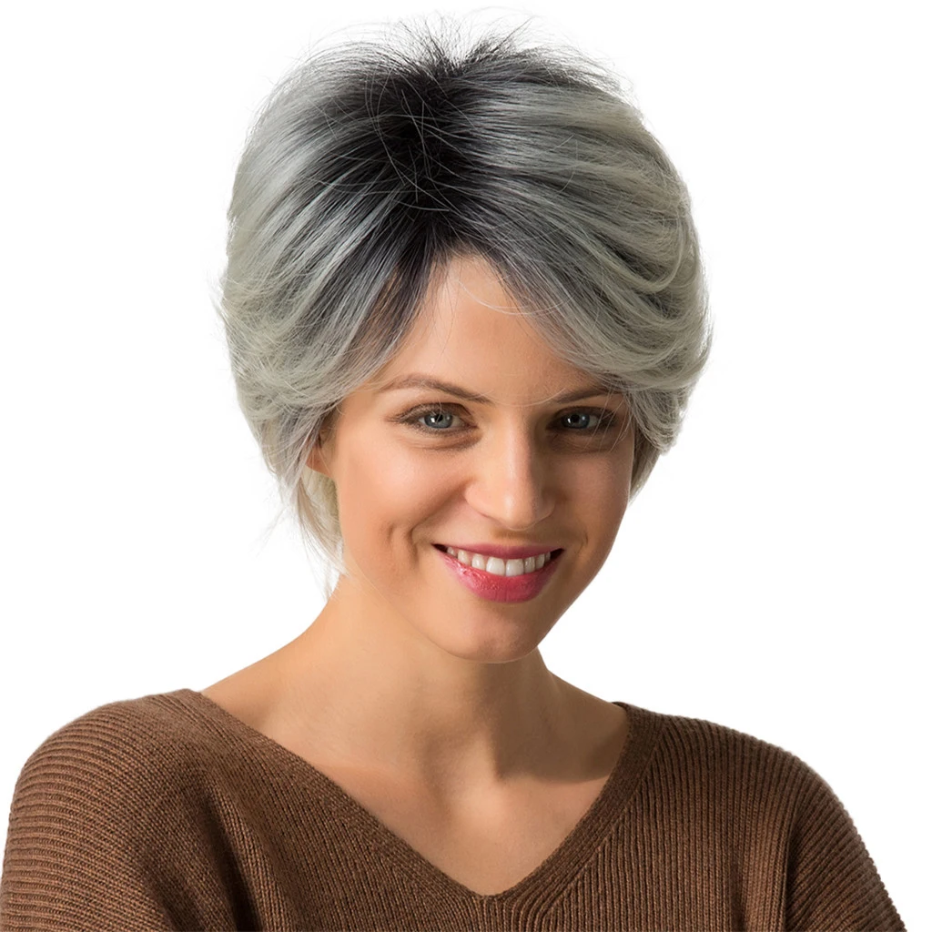 Short Curly Wig With Bang Silver Synthetic Wig For Daily Use 10inch
Short Curly Wig With Bang Silver Synthetic Wig For Daily Use 10inch