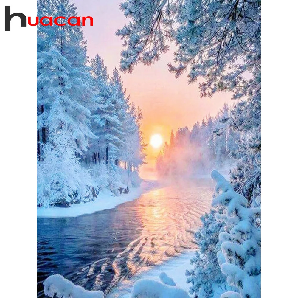 Huacan Winter Diamond Mosaic Landscape Full Layout Diamond Painting Snow River Cross Stitch Kit Diamond Embroidery New Arrival
Huacan Winter Diamond Mosaic Landscape Full Layout Diamond Painting Snow River Cross Stitch Kit Diamond Embroidery New Arrival