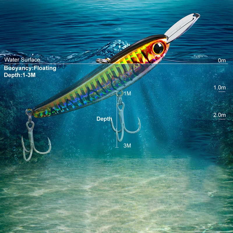1Pcs Artificial Fishing Lure Minnow 10cm 21.5g Plastic Hard Baits Bionic Wobbler Crankbaits Fishing Gear Tackle Accessories
1Pcs Artificial Fishing Lure Minnow 10cm 21.5g Plastic Hard Baits Bionic Wobbler Crankbaits Fishing Gear Tackle Accessories