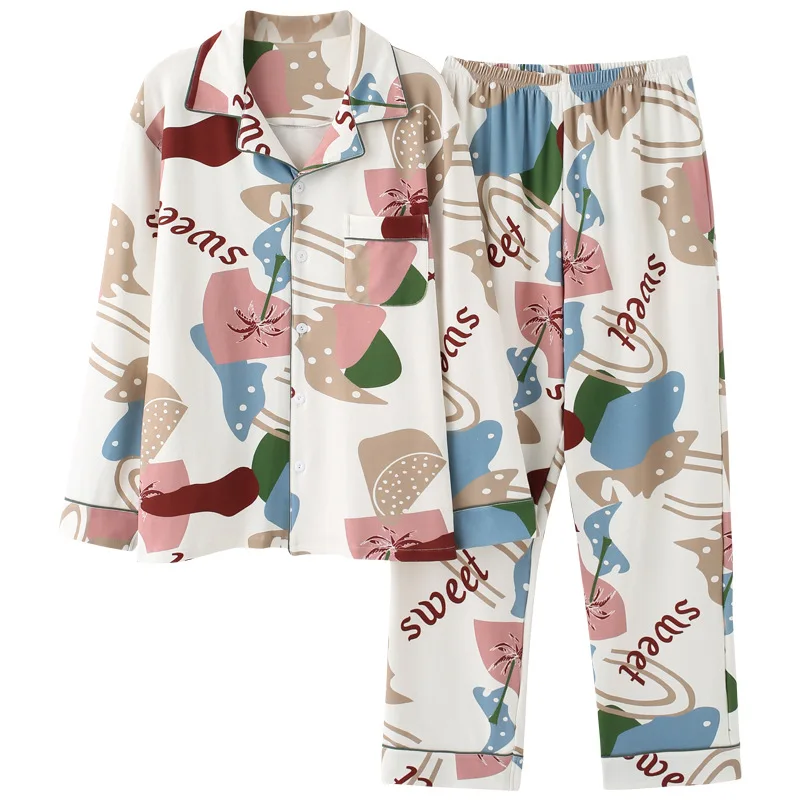 YRRFUOT Couple Pajamas Spring and Autumn Cotton Long-sleeved Korean Cartoon Cardigan Lapel Ladies Homewear Men's Sleepwear Suit
YRRFUOT Couple Pajamas Spring and Autumn Cotton Long-sleeved Korean Cartoon Cardigan Lapel Ladies Homewear Men's Sleepwear Suit