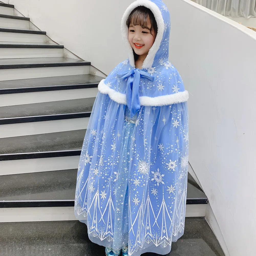 Christmas Costume Cosplay Elsa Princess Cloak for Kids Winter Hooded Velvet Cloak Cape Dress for Girls New Year Hooded Shawl
Christmas Costume Cosplay Elsa Princess Cloak for Kids Winter Hooded Velvet Cloak Cape Dress for Girls New Year Hooded Shawl
