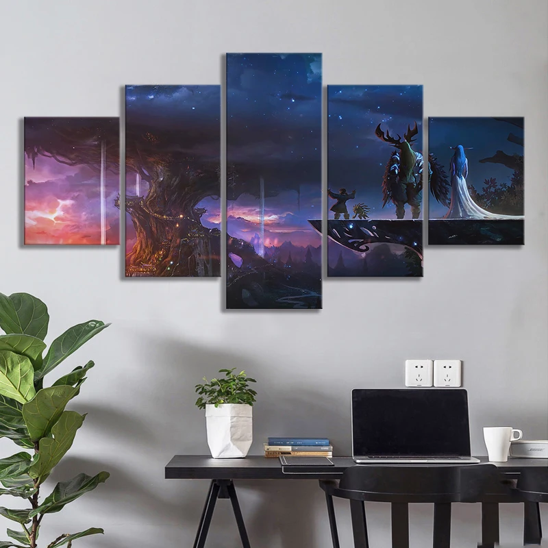 No Framed Canvas 5 Panel World of Warcraft Game Scene Wall Art Posters Pictures HD Paintings Home Decor Living Room Decoration
No Framed Canvas 5 Panel World of Warcraft Game Scene Wall Art Posters Pictures HD Paintings Home Decor Living Room Decoration