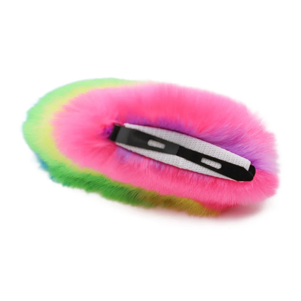 1 Pair Girls Fox Ear Hairpins Women Hair Clip Colorful Party Festival Plush Cat Ears Fashion Barrette Headwear Accessory | Аксессуары