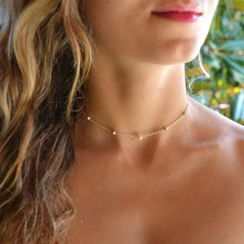 Fashion Simple Small Pearl Necklace Bead Chain Ladies Short Choker Clavicle Necklace Jewelry for Women
Fashion Simple Small Pearl Necklace Bead Chain Ladies Short Choker Clavicle Necklace Jewelry for Women