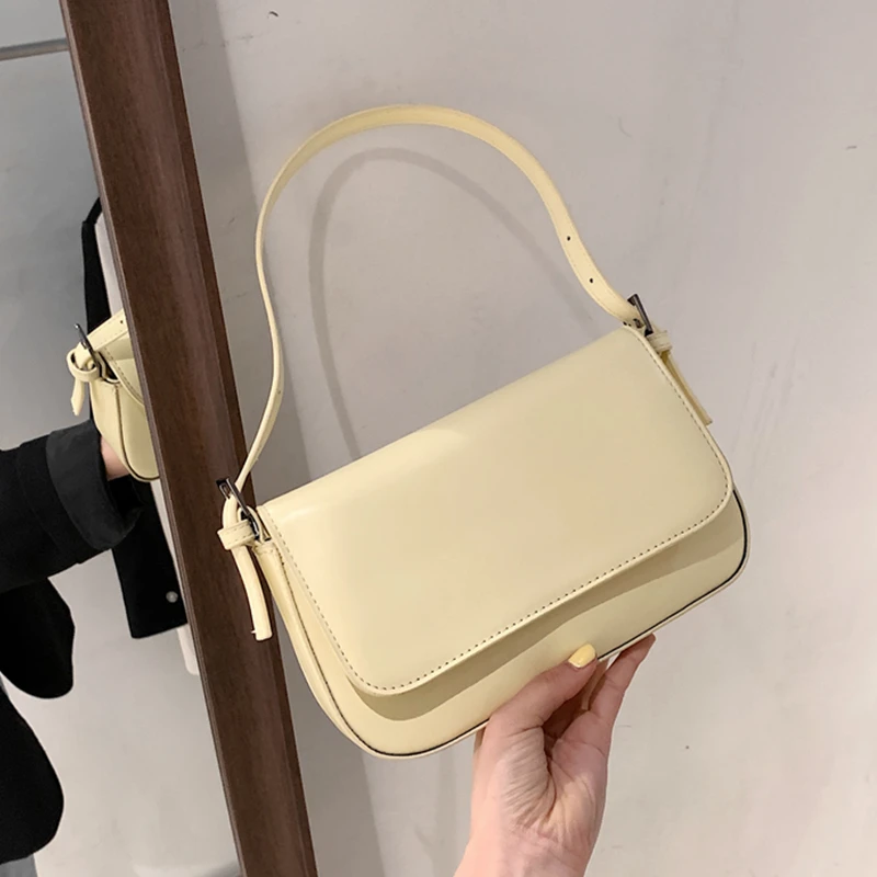 Korean Style Simple Small Baguette Shoulder Bags For Women Solid Color Female Clutch Purse Flap PU Ladies Crossbody Bags 2021
Korean Style Simple Small Baguette Shoulder Bags For Women Solid Color Female Clutch Purse Flap PU Ladies Crossbody Bags 2021