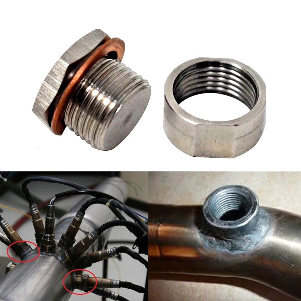 O2 Oxygen Sensor Plug Iron Plated Nickel with Nut Copper Washer M18 x 1.5 Thread Replacement Parts Silver copper washer
O2 Oxygen Sensor Plug Iron Plated Nickel with Nut Copper Washer M18 x 1.5 Thread Replacement Parts Silver copper washer