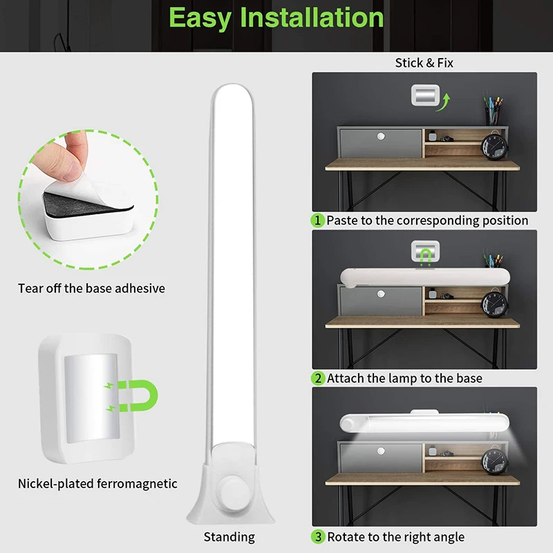 Dimmable Under Cabinet Light,Touch Switch netic Closet Light, USB Rechargeable Stick on Wireless Anywhere Bar Light
Dimmable Under Cabinet Light,Touch Switch netic Closet Light, USB Rechargeable Stick on Wireless Anywhere Bar Light