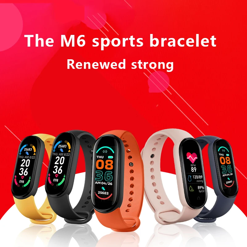M6 Smart Bracelet Men Women Watch Fitness Tracker HeartRate Sleep Monitoring For Apple Huawei Xiaomi Mi Smartband Watches
M6 Smart Bracelet Men Women Watch Fitness Tracker HeartRate Sleep Monitoring For Apple Huawei Xiaomi Mi Smartband Watches