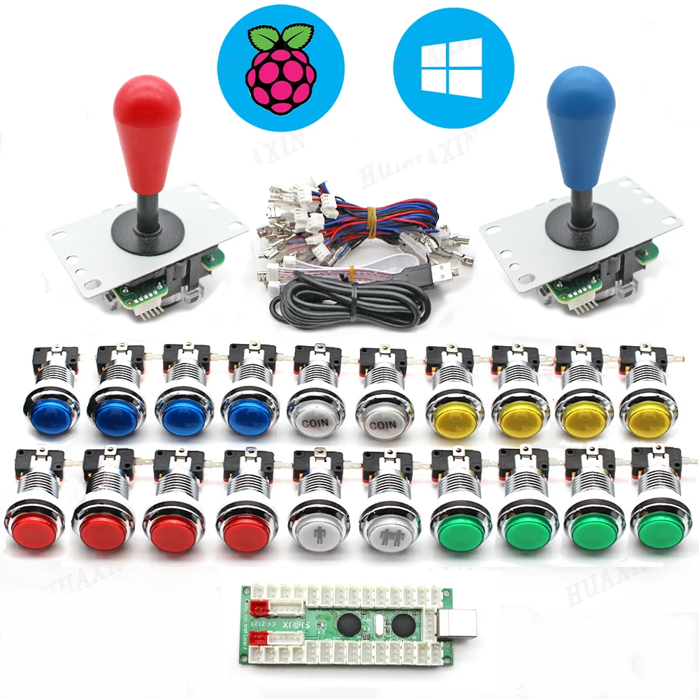 Zero Delay Encoder Arcade cabinet DIY kit 5V Chrome LED push to Lighting up buttons copy SANWA Joystick USB to PC Raspberry Pi
Zero Delay Encoder Arcade cabinet DIY kit 5V Chrome LED push to Lighting up buttons copy SANWA Joystick USB to PC Raspberry Pi