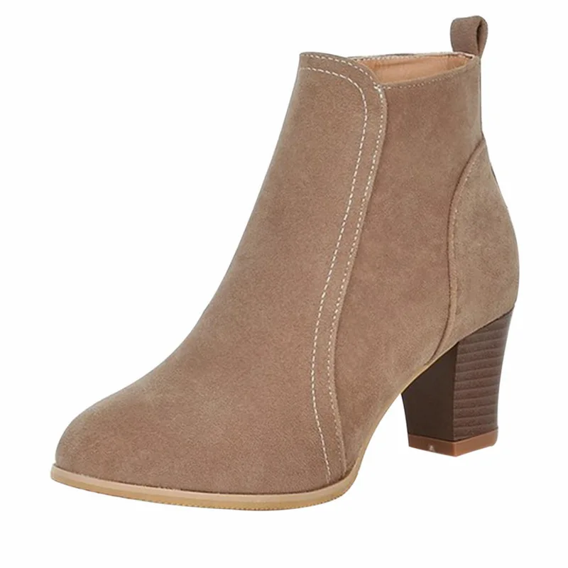 Ladies Ankle Boots Fashion Suede Leather Boots High Heels Ladies Shoes Ankle Boots Women's Shoes Direct Sales 2021 New
Ladies Ankle Boots Fashion Suede Leather Boots High Heels Ladies Shoes Ankle Boots Women's Shoes Direct Sales 2021 New
