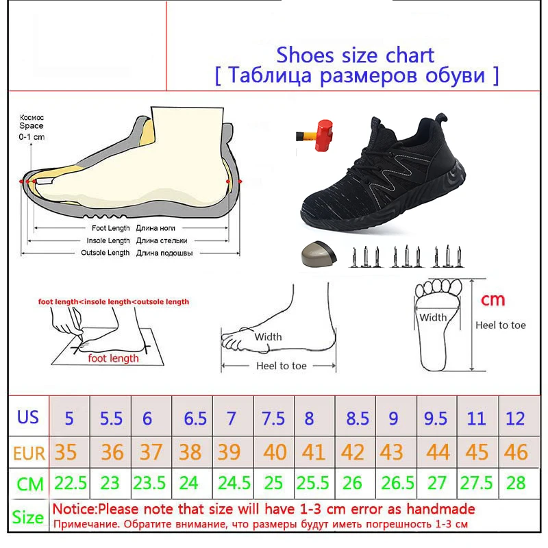 Fashion High Quality Steel Toe Cap Work Shoes Men's Casual Non-slip Sports Men's Boots Anti-smashing Anti-piercing Safety Shoes
Fashion High Quality Steel Toe Cap Work Shoes Men's Casual Non-slip Sports Men's Boots Anti-smashing Anti-piercing Safety Shoes