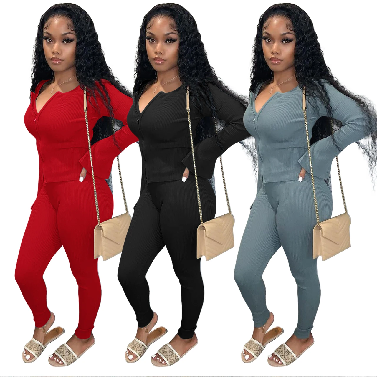 2021 Women's Fashion Fall New Sexy Two-Piece Set Women's Casual Two-Piece Set Long Sleeve Zipper Stretch Top Leggings Sportswear
2021 Women's Fashion Fall New Sexy Two-Piece Set Women's Casual Two-Piece Set Long Sleeve Zipper Stretch Top Leggings Sportswear