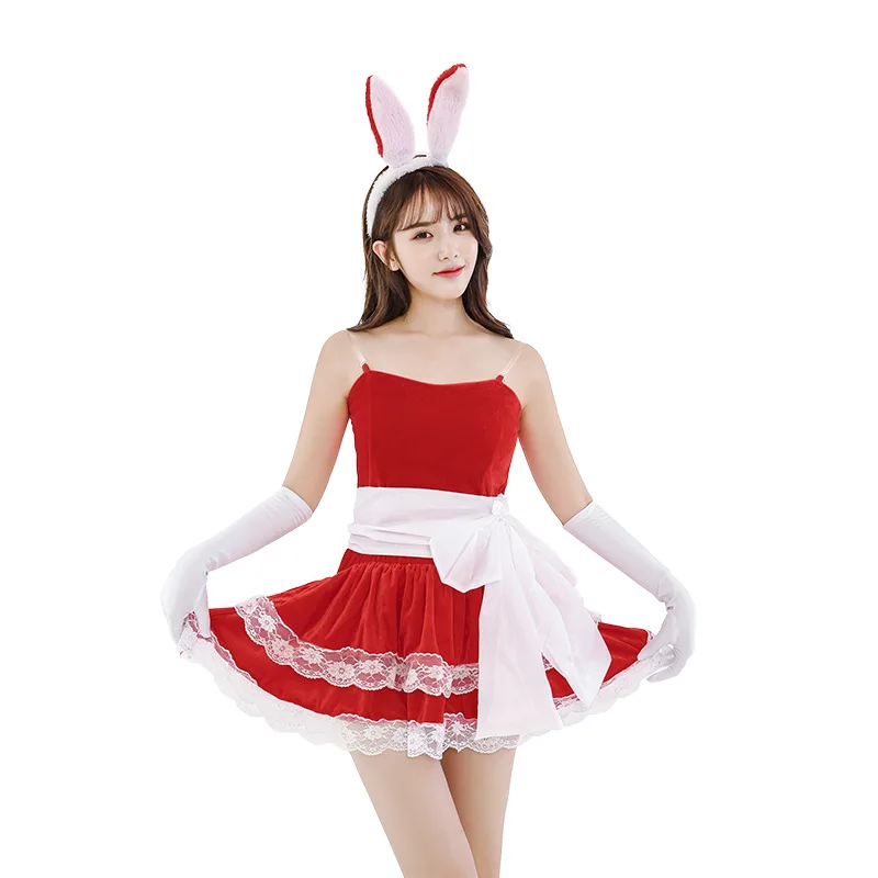 2020coscos Christmas Day Female Adult Cute Sexy Rabbit Girl Party Show Costume High-end Velvet Christmas Costume Dress
2020coscos Christmas Day Female Adult Cute Sexy Rabbit Girl Party Show Costume High-end Velvet Christmas Costume Dress