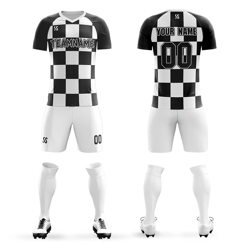 Custom Sublimation Soccer Jersey Set Breathable Stripe printed Team Name Number Add Logo Soccer Suit Game Training for Men/Youth
Custom Sublimation Soccer Jersey Set Breathable Stripe printed Team Name Number Add Logo Soccer Suit Game Training for Men/Youth