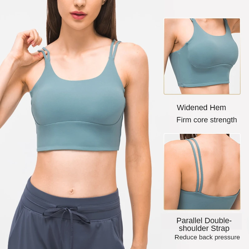 Lulu Yoga Bras Top Women High-strength Shockproof Push-up Sports Bra Simple Double Shoulder Strap Nude Sports Women's Underwear
Lulu Yoga Bras Top Women High-strength Shockproof Push-up Sports Bra Simple Double Shoulder Strap Nude Sports Women's Underwear