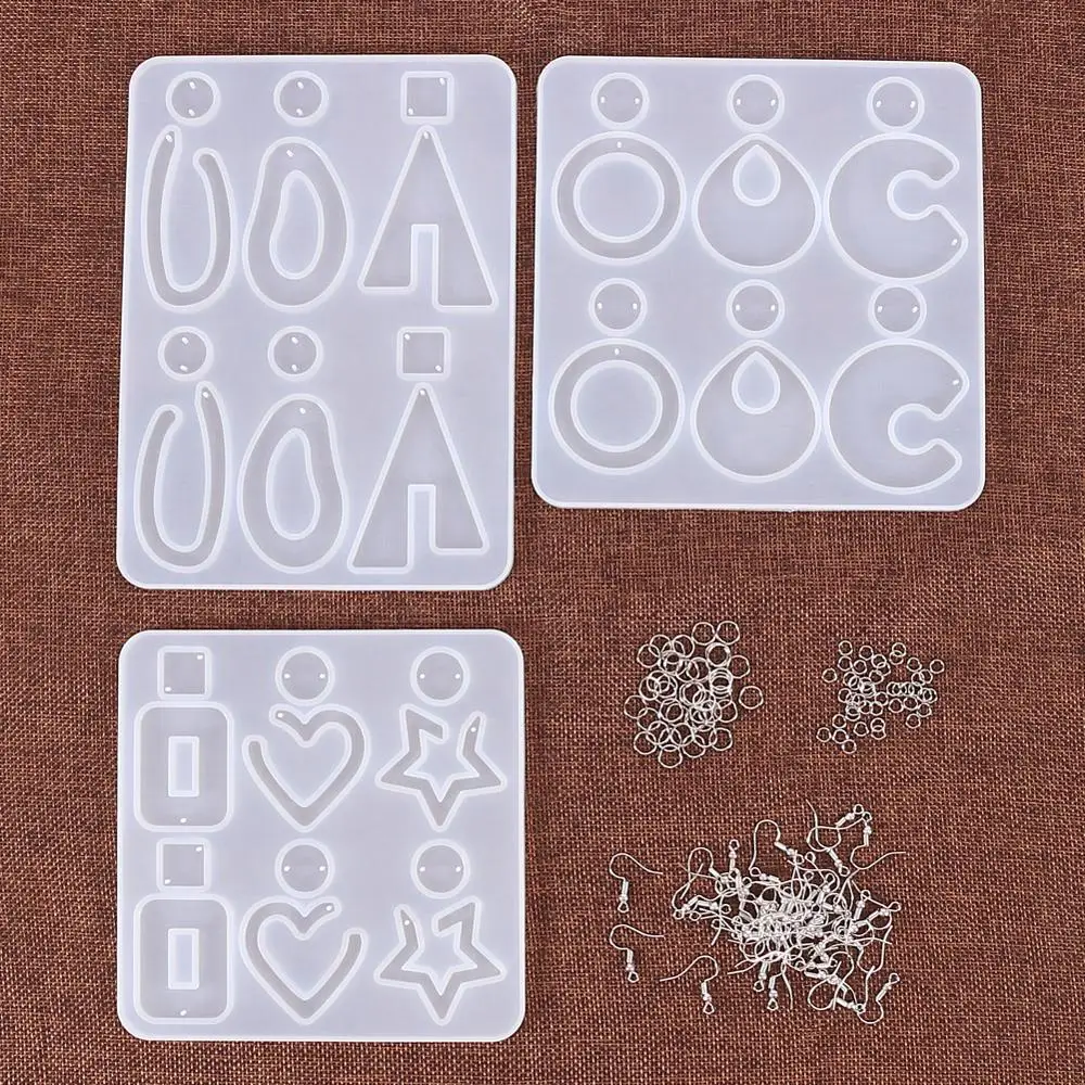 123Pcs Earrings Pendant Necklace Jewelry Making Tools Set Geometric Pendant Silicone Molds with Jump Rings Earring Hooks
123Pcs Earrings Pendant Necklace Jewelry Making Tools Set Geometric Pendant Silicone Molds with Jump Rings Earring Hooks