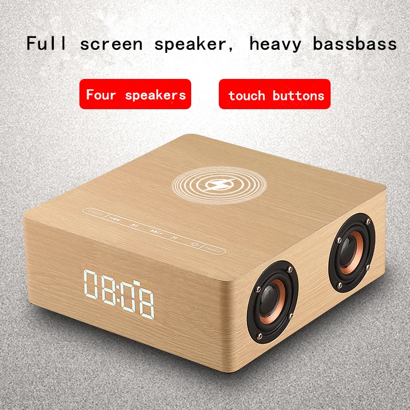 Home Theater Wood Bluetooth Speaker Wireless HIFI Bass Gun Built-in Mic Alarm Smart Touch Card Audio
Home Theater Wood Bluetooth Speaker Wireless HIFI Bass Gun Built-in Mic Alarm Smart Touch Card Audio