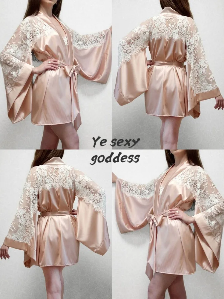 Women Sexy Rayon silk nightdress New arrival Size long sleeve batwing underwear Transparent lace bow pajamas
Women Sexy Rayon silk nightdress New arrival Size long sleeve batwing underwear Transparent lace bow pajamas