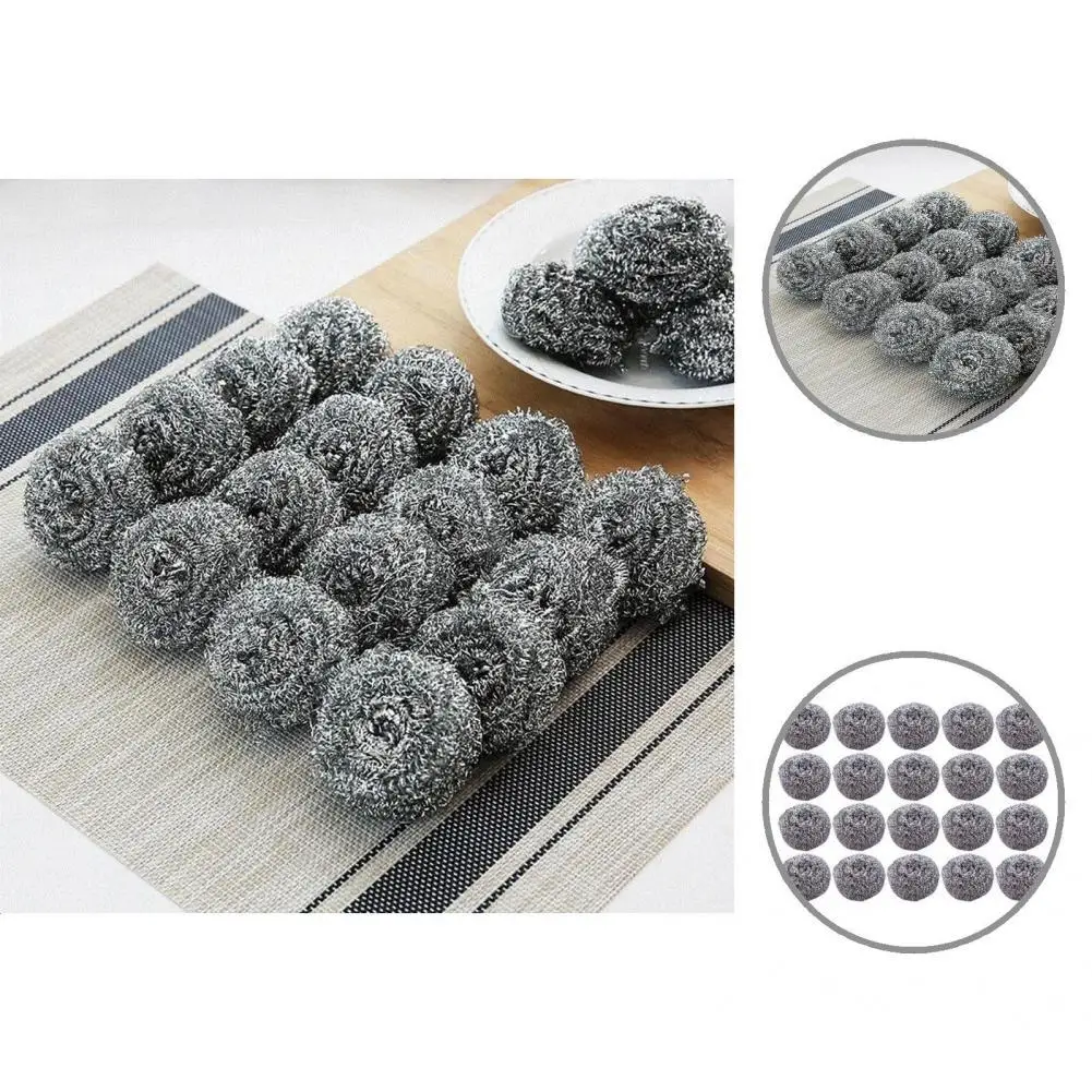 Wonderful Steel Wire Ball Ergonomic Design Circle Stubborn Messes Remover Ball Cleaning Ball Steel Wire Ball 20Pcs
Wonderful Steel Wire Ball Ergonomic Design Circle Stubborn Messes Remover Ball Cleaning Ball Steel Wire Ball 20Pcs