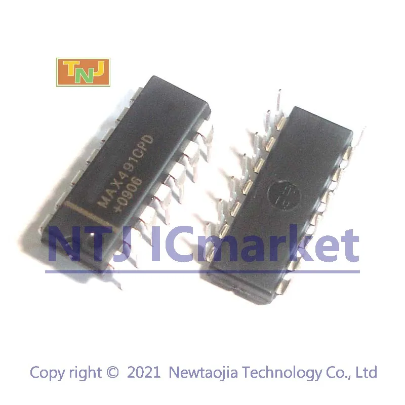 10 шт. MAX491CPD DIP-14 MAX491 ряд-тариф-ограниченное RS-485/RS-422 оптические трансиверы IC чип |