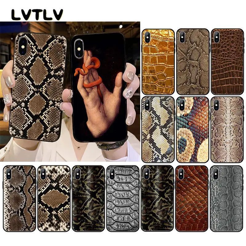 LVTLV змеиная кожа чехол для телефона iPhone 11 pro XS MAX 8 7 6 6S Plus X 5 5S SE XR