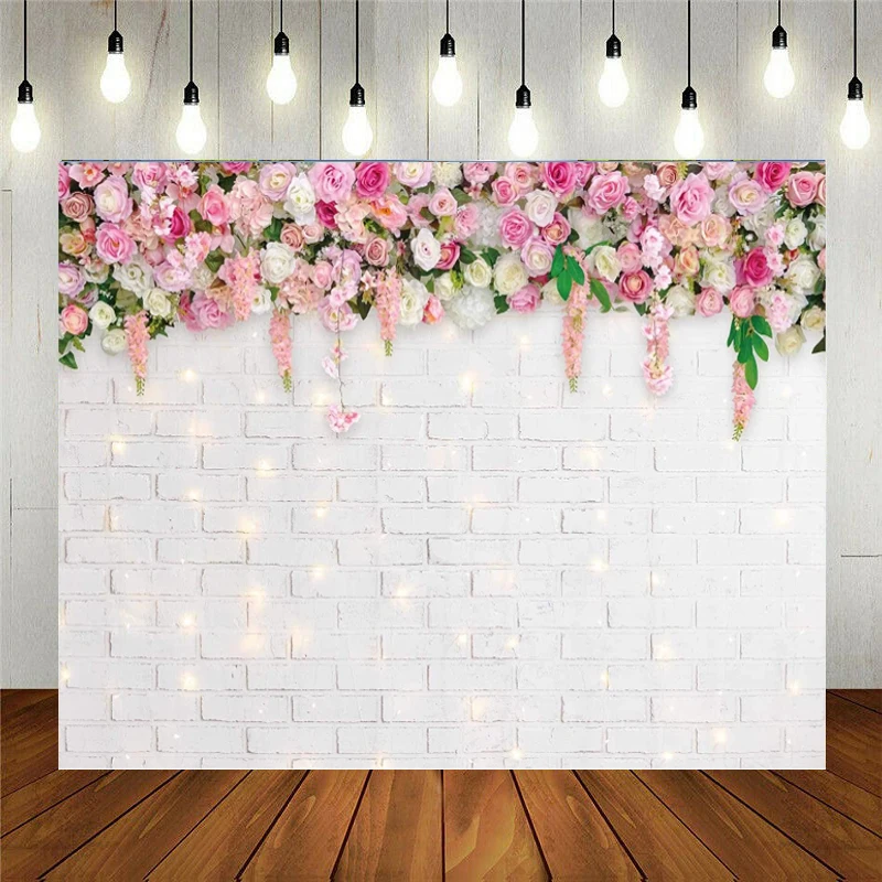 Glitter White Brick Wall Flowers Photography Background For Valentine Mother's Day Bridal Baby Shower Birthday Party Decor
Glitter White Brick Wall Flowers Photography Background For Valentine Mother's Day Bridal Baby Shower Birthday Party Decor