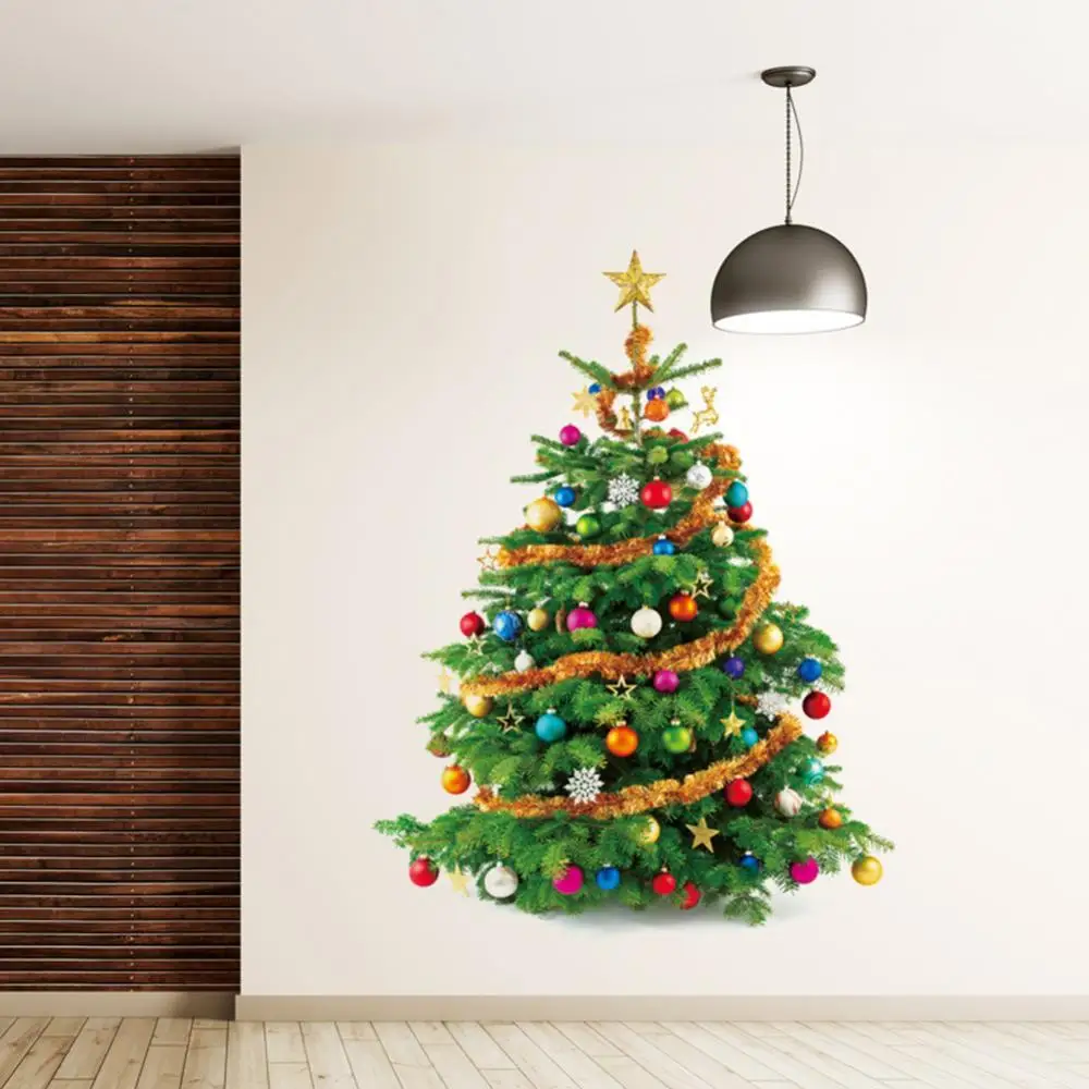 Hot Sales Christmas Tree with Hanging Ball Shape Self-Adhesive Wall Sticker Xmas Decor
Hot Sales Christmas Tree with Hanging Ball Shape Self-Adhesive Wall Sticker Xmas Decor