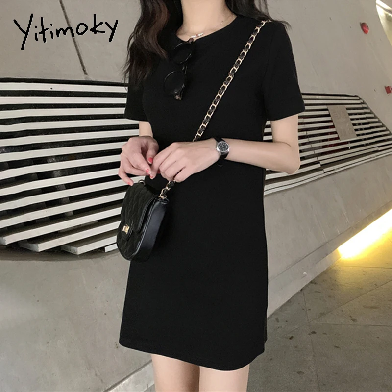 Женское платье Yitimoky, Корейская шикарная длинная футболка с коротким рукавом и круглым вырезом, одежда из хлопка, однотонная, модная, повседн...
Женское платье Yitimoky, Корейская шикарная длинная футболка с коротким рукавом и круглым вырезом, одежда из хлопка, однотонная, модная, повседн...