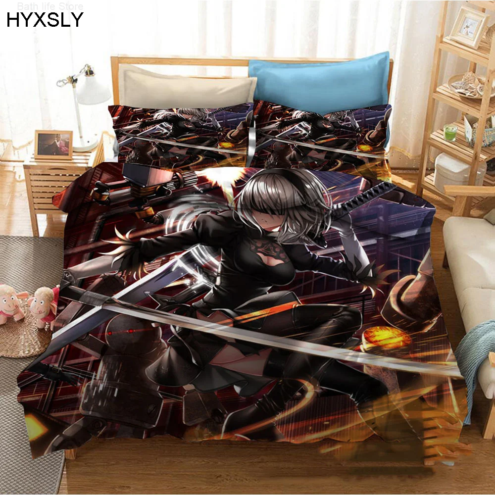Nier Automata Unisex 2/3 Piece Bedding Set with Zipper Closure Super Soft Microfiber Duvet Cover with Pillowcase for Bedroom
Nier Automata Unisex 2/3 Piece Bedding Set with Zipper Closure Super Soft Microfiber Duvet Cover with Pillowcase for Bedroom