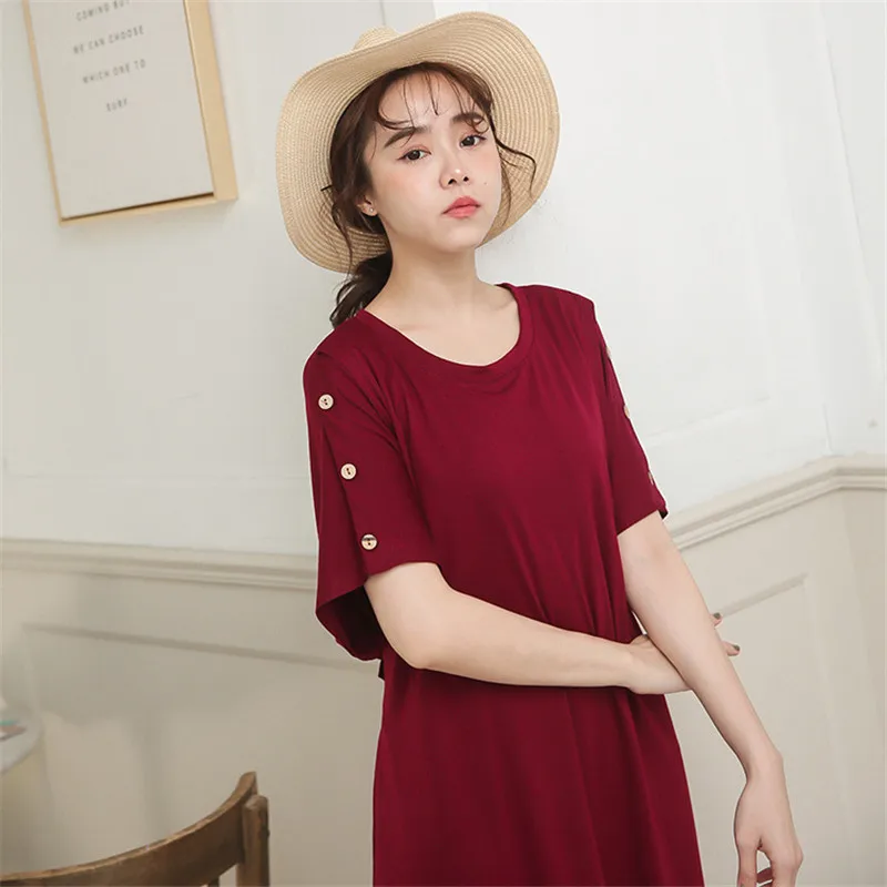 100% Cotton Pregnant Dress Mommy Breastfeeding Clothes Outgoing Fashion Vest Type O-Neck Dress Mommy Summer Nursing Pure Color
100% Cotton Pregnant Dress Mommy Breastfeeding Clothes Outgoing Fashion Vest Type O-Neck Dress Mommy Summer Nursing Pure Color