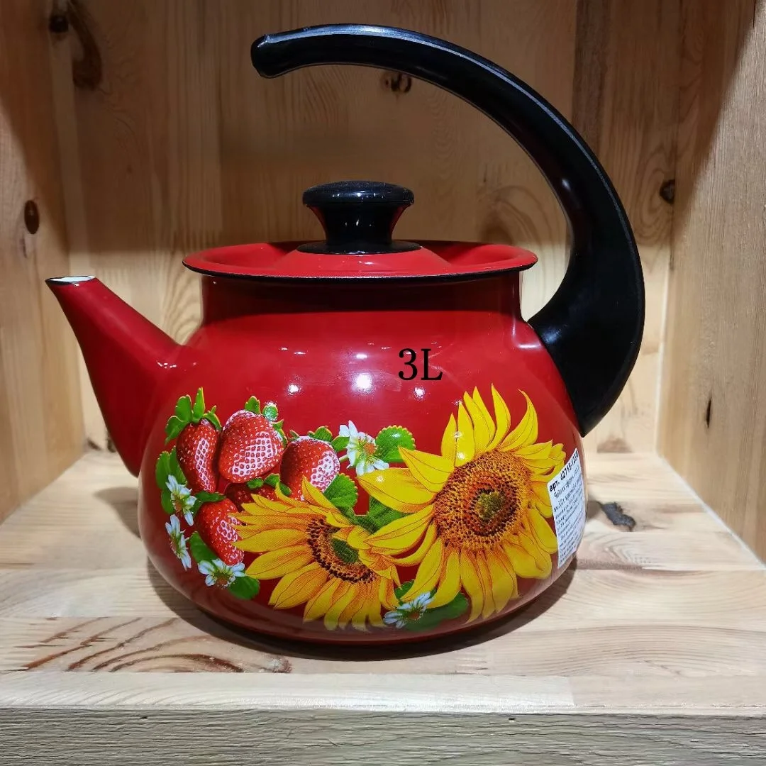 

Эмалированный чайник TT, импортный кухонный чайник, индукционная плита с открытым огнем, домашний чайник с эмалью, чайник для кипящей воды 2l3l