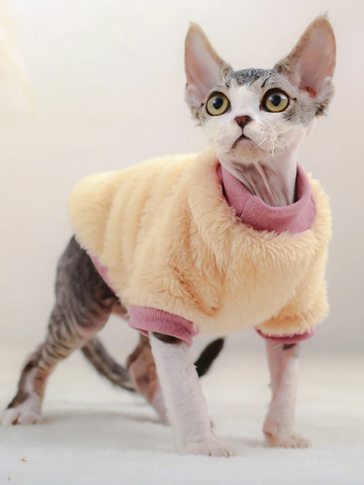 Cat Sweater Cozy Solid Sphynx Costume Shirt Hairless Cat Winter Apparel Small Dog Kitten Warm Outfit Indoor Outdoor Wear
Cat Sweater Cozy Solid Sphynx Costume Shirt Hairless Cat Winter Apparel Small Dog Kitten Warm Outfit Indoor Outdoor Wear