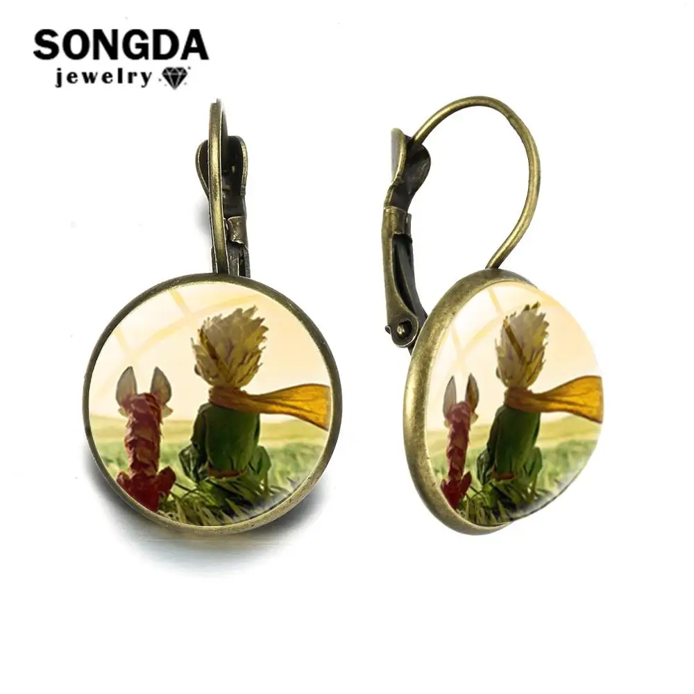 SONGDA Brand Le Petit Prince Earrings The Little Price Fox Rose Planet Art Photo Glass Dome French Hook Earrings Fairy Tale Gift
SONGDA Brand Le Petit Prince Earrings The Little Price Fox Rose Planet Art Photo Glass Dome French Hook Earrings Fairy Tale Gift