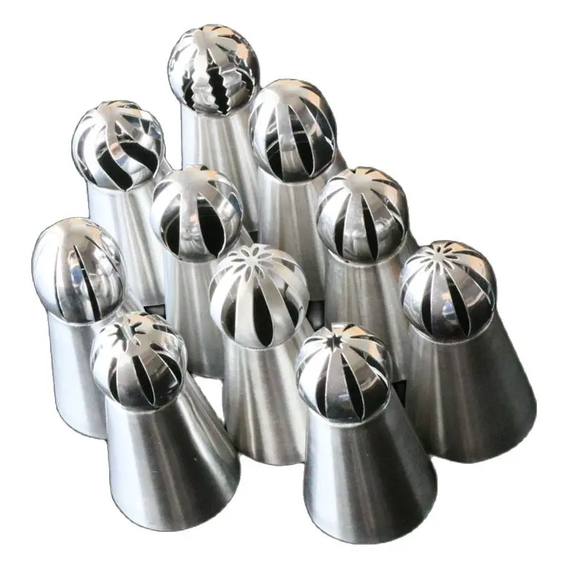 10 шт., шаровые насадки для русской глазури, наконечники для выпечки насадки для кексов наконечники для выпечки, инструмент для украшения полости рта H737 
10 шт., шаровые насадки для русской глазури, наконечники для выпечки насадки для кексов наконечники для выпечки, инструмент для украшения полости рта H737