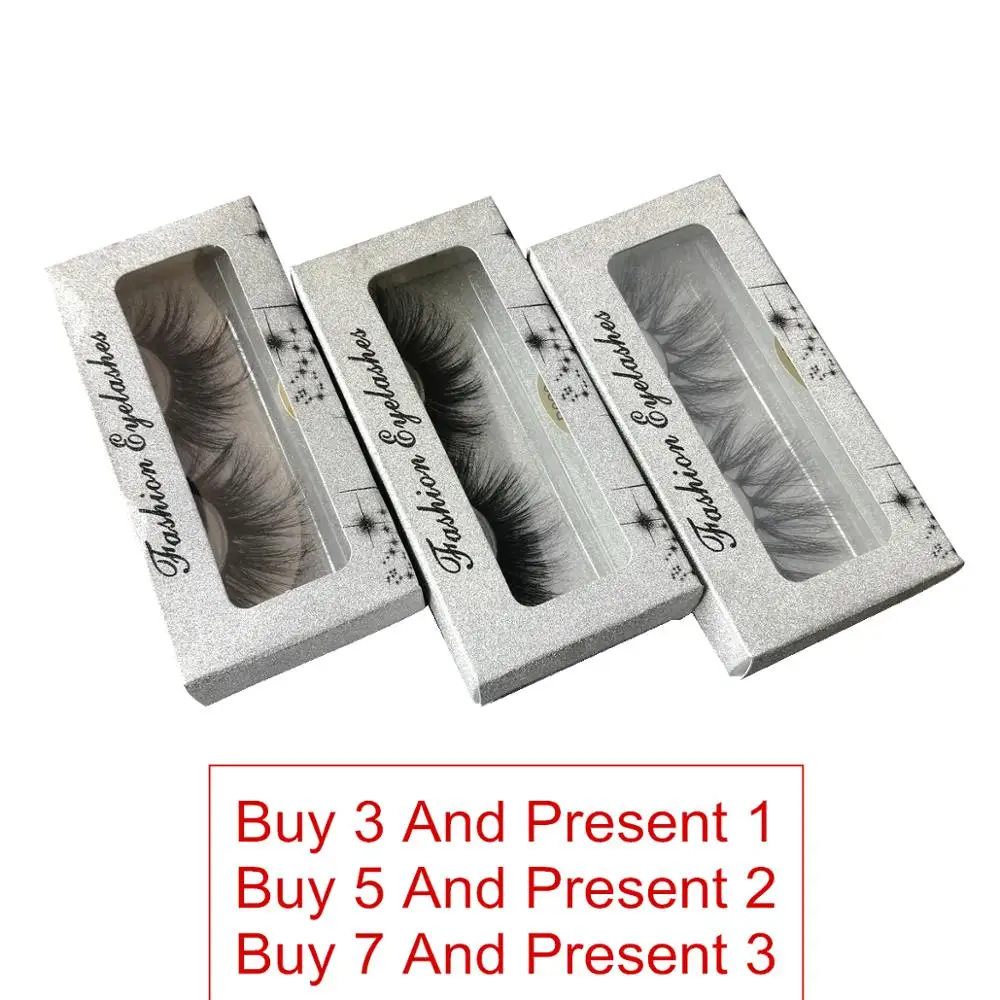 

25mm Mink Eyelashes 3 Pairs Real 3D Mink Lashes Fluffy Thick Lash HandMade Full Strip Eyelash Dramatic 25mm Long Lashes