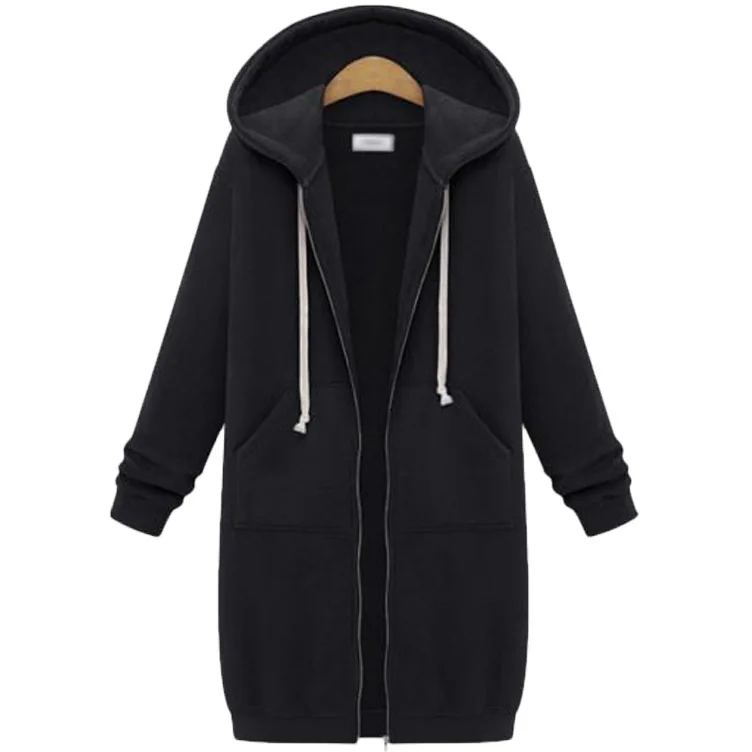Autumn Women Casual Solid Hoodies Pockets Zipper Coat Hooded long-sleeved Mid-length Sweatershirt Tops T1559
Autumn Women Casual Solid Hoodies Pockets Zipper Coat Hooded long-sleeved Mid-length Sweatershirt Tops T1559