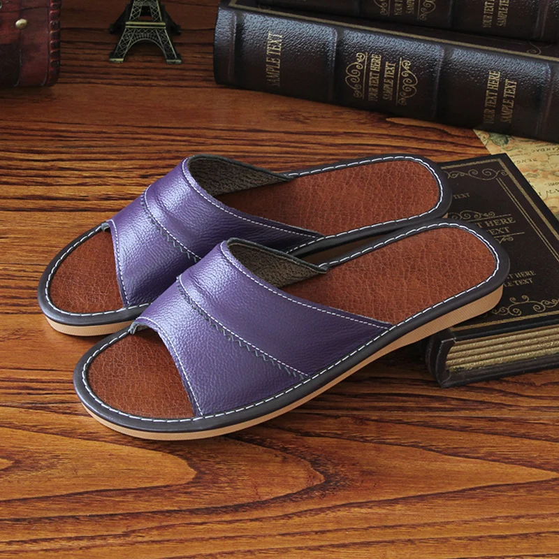 Men's Split Leather Slippers Home Non-slip Couple Shoes Male Top Quality Indoor Slides Mules Man Solid Black Summer Slippers
Men's Split Leather Slippers Home Non-slip Couple Shoes Male Top Quality Indoor Slides Mules Man Solid Black Summer Slippers
